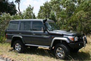 A black Land Cruiser with 